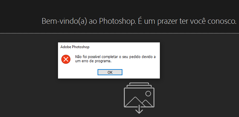 Como Resolver erro “Não foi possível completar o seu pedido devido a erro de programa” no Photoshop