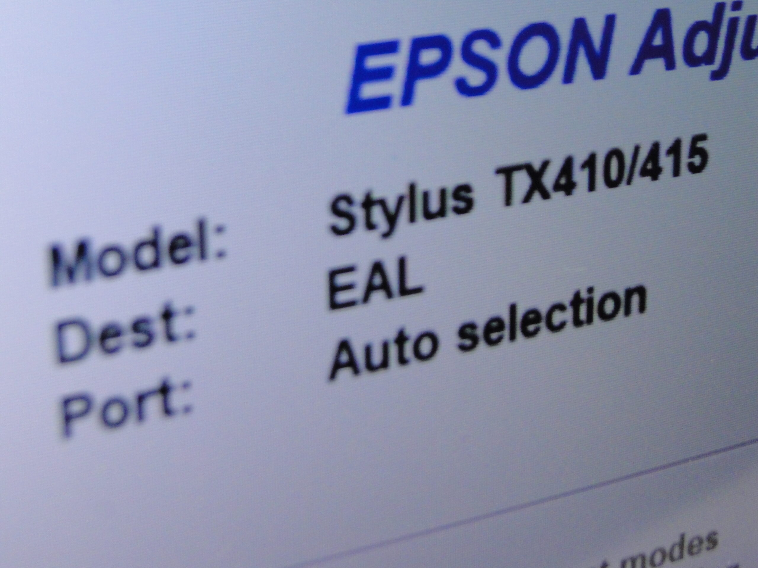 Reset Epson Stylus TX410 – TX415: Passoa a passo